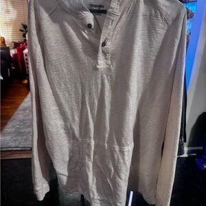 Wrangler Men's Beige Long Sleeve Henley